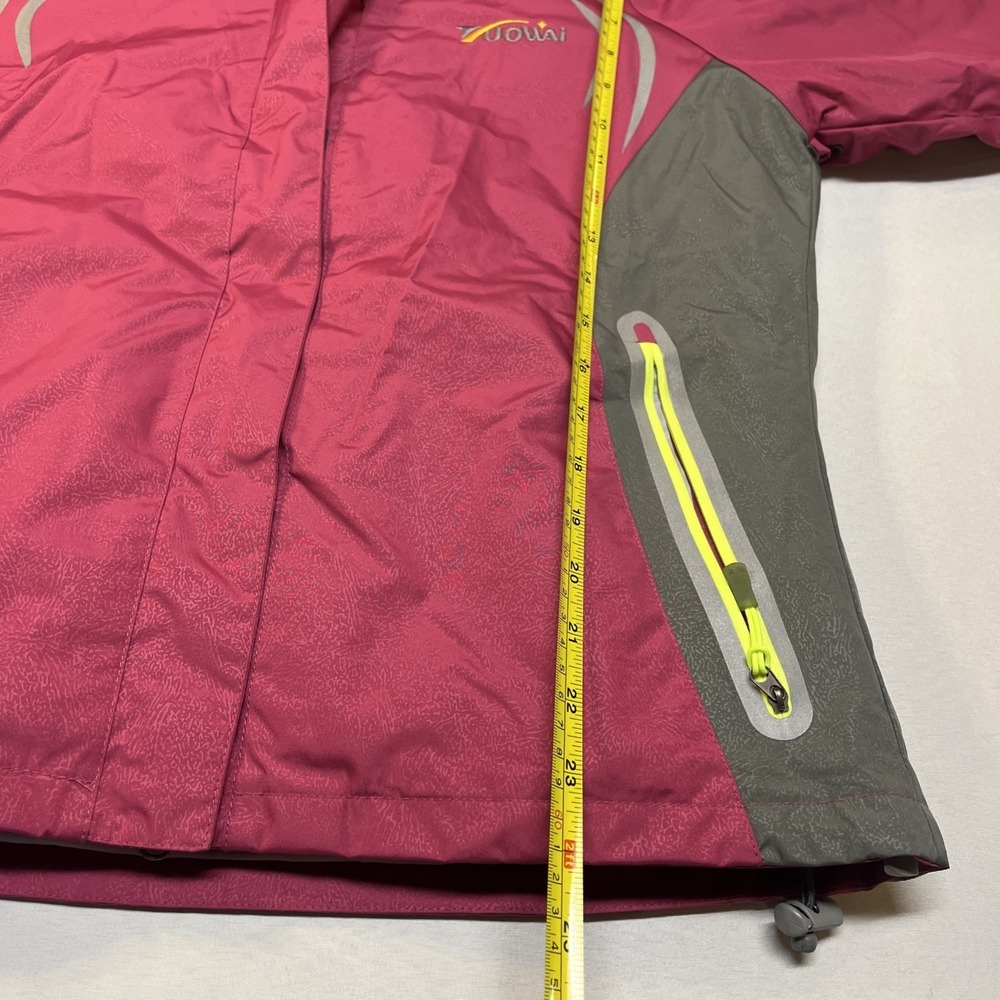 Women's Ski Snowboard Coat Jacket Pink Gray‎ Medium Double Layer - Picture 4 of 5